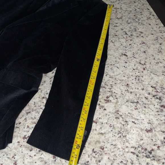 Stafford Corduroy Blazer 48R Elbow Patch Classic Fit 100% Cotton Black Men’s - Picture 13 of 14